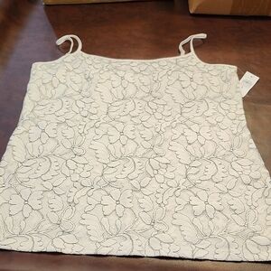 Ann Taylor Cream Boxy Camisole Top